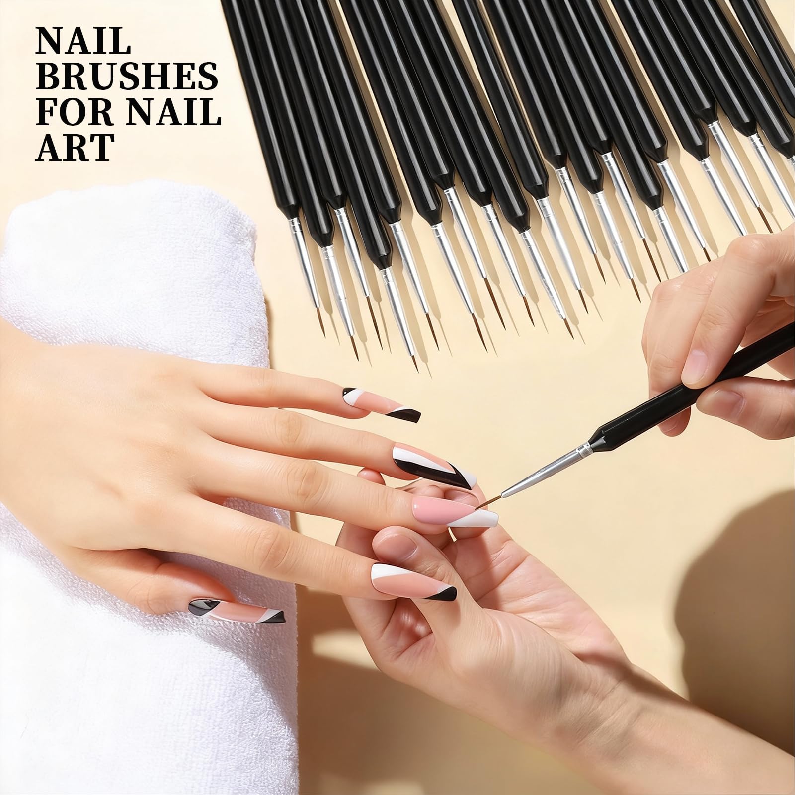 Pinceles Fandamei para arte de uñas de precisión y detalles finos.