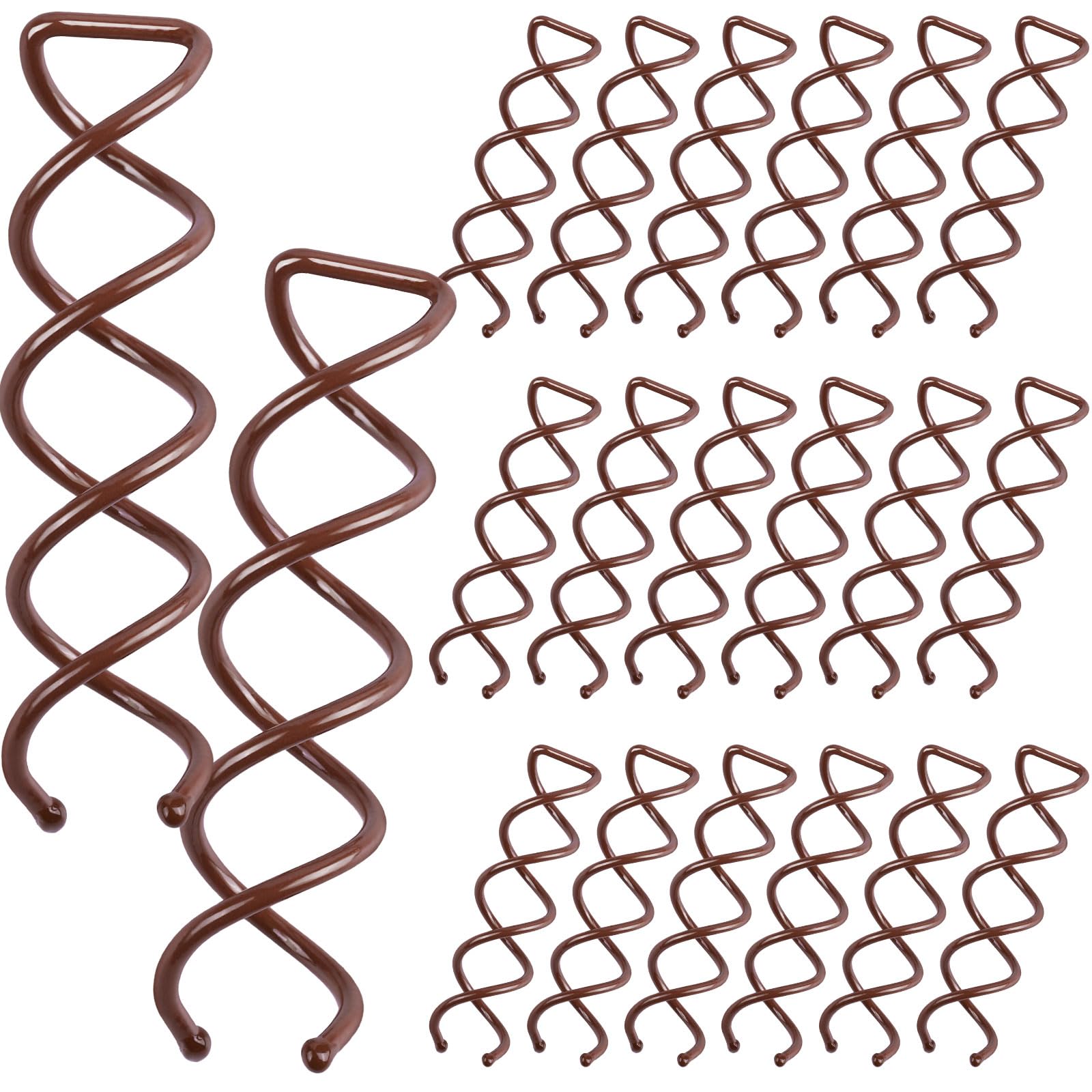 Fandamei pines espirales para pelo, conjunto de 20, agarre seguro para peinados duraderos.