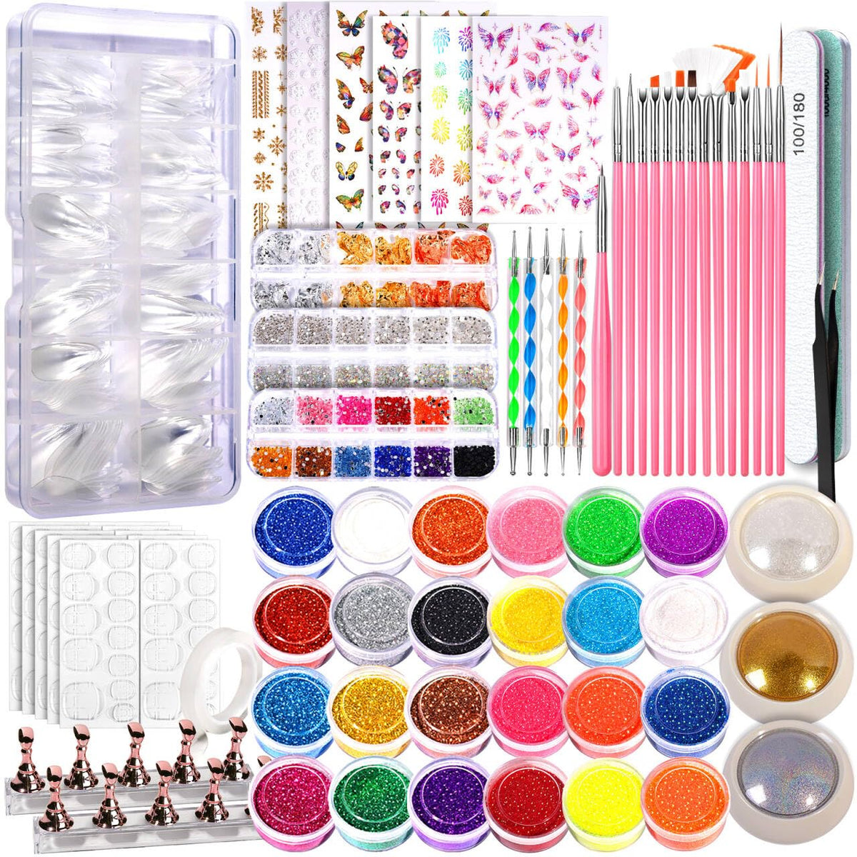 Kit Fandamei de tips acrílicos en caja, ideal para empezar uñas acrílicas en casa.