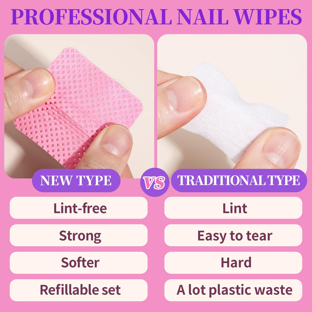 Toallitas Fandamei versátiles para uñas, gel y extensiones de pestañas.