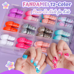 Uñas Fandamei con escamas de sirena para un look mágico que brilla.