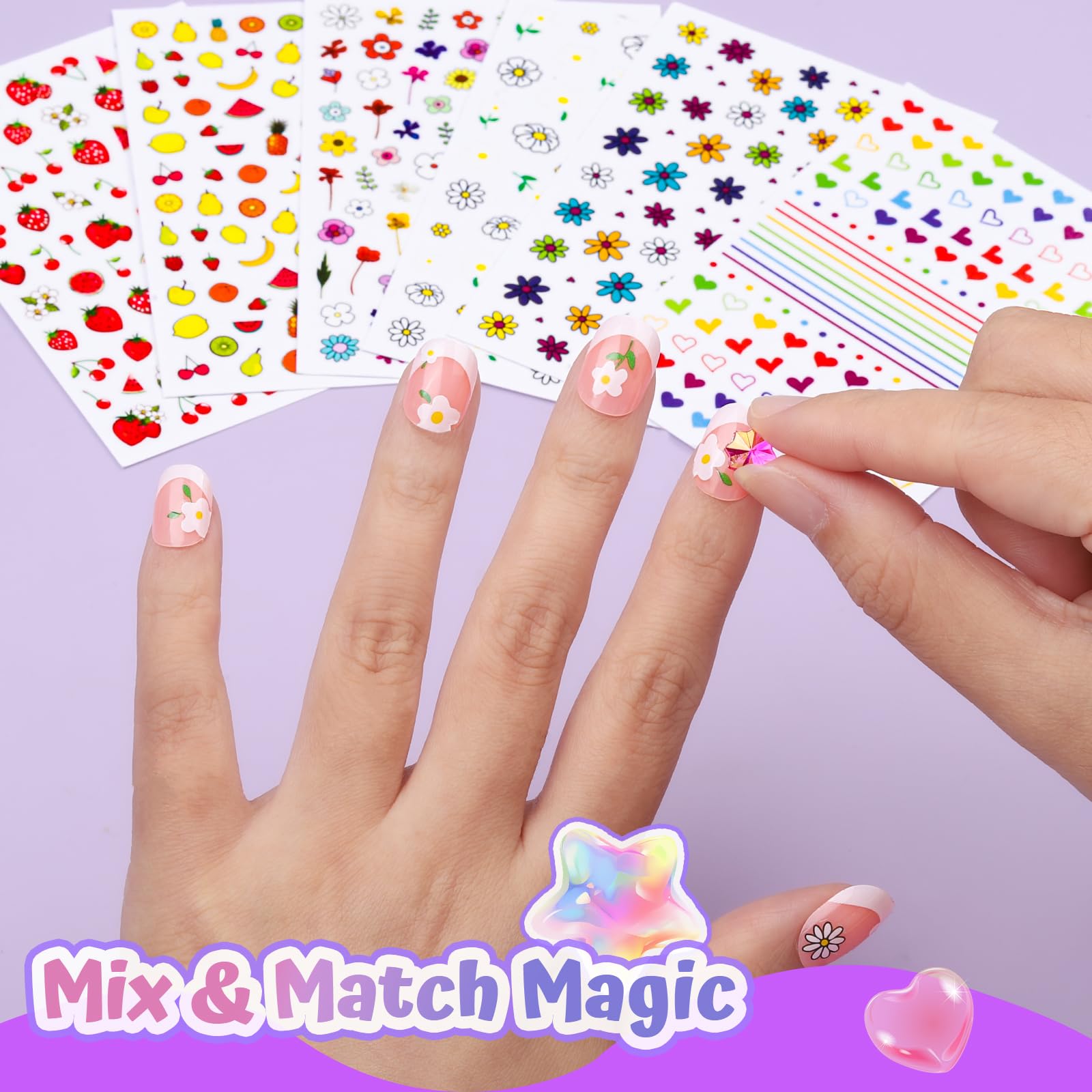Uñas Fandamei para niñas, duraderas y cómodas para juego diario.