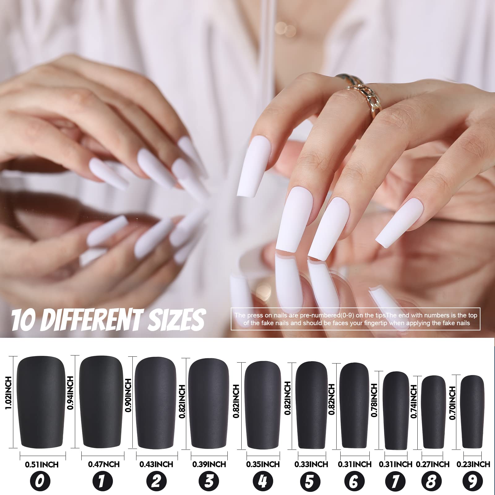 Uñas postizas FANDAMEI rosa mate para un estilo suave y cómodo.