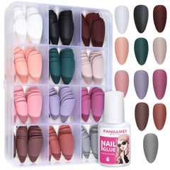 Fandamei uñas postizas en tono nude para un acabado natural y duradero