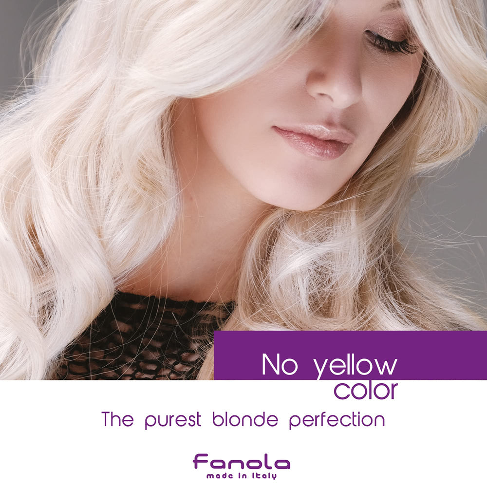 Fanola No Yellow: solución profesional italiana para coloración duradera en casa.