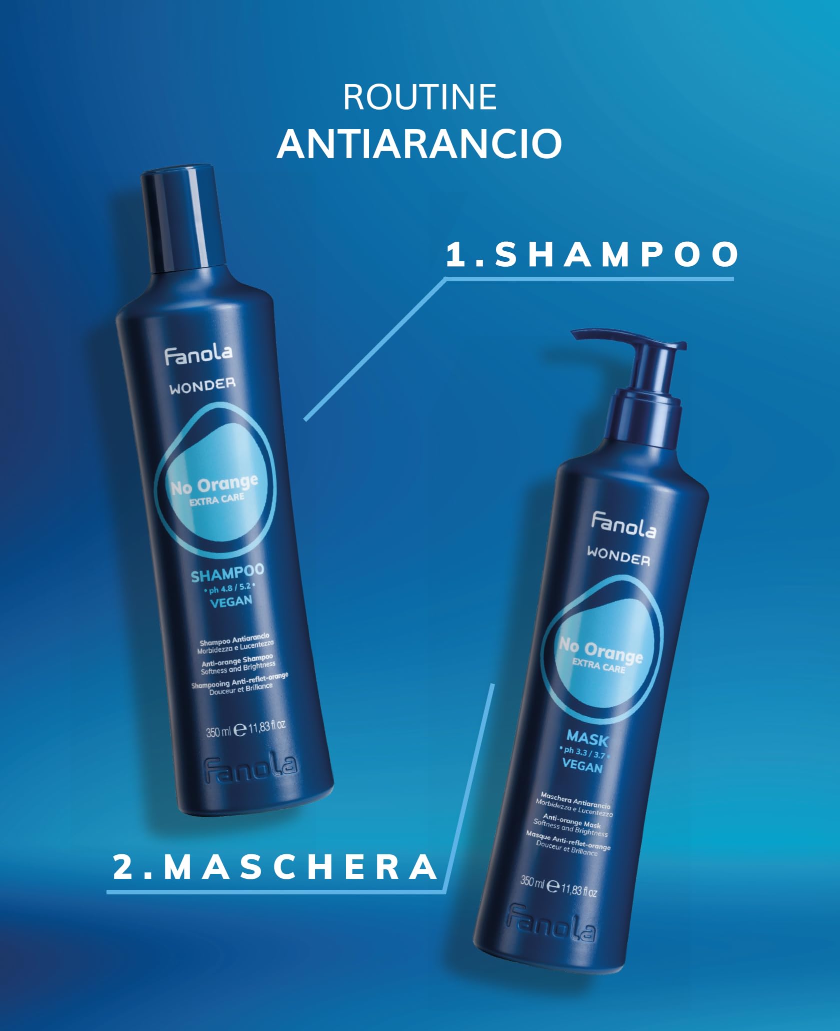 Fanola Wonder Sin Naranja: aceite AlgaPur para reforzar el color.