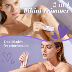 Fanovae Bikini Trimmer demuestra precisión en zonas bikini y axilas.