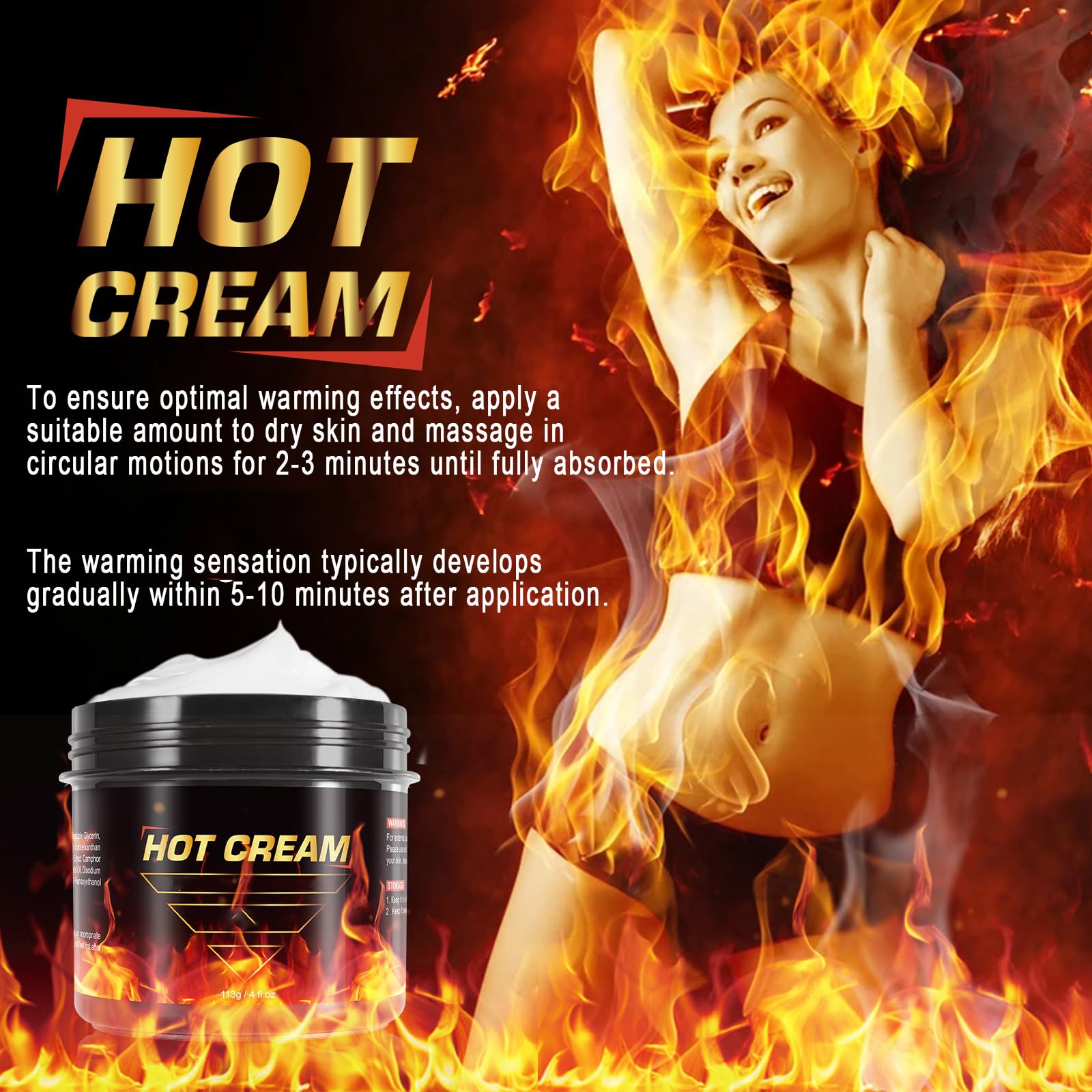 FANSHI Hot Sweat Cream, zona brazos: promueve calentamiento muscular previo al entrenamiento.