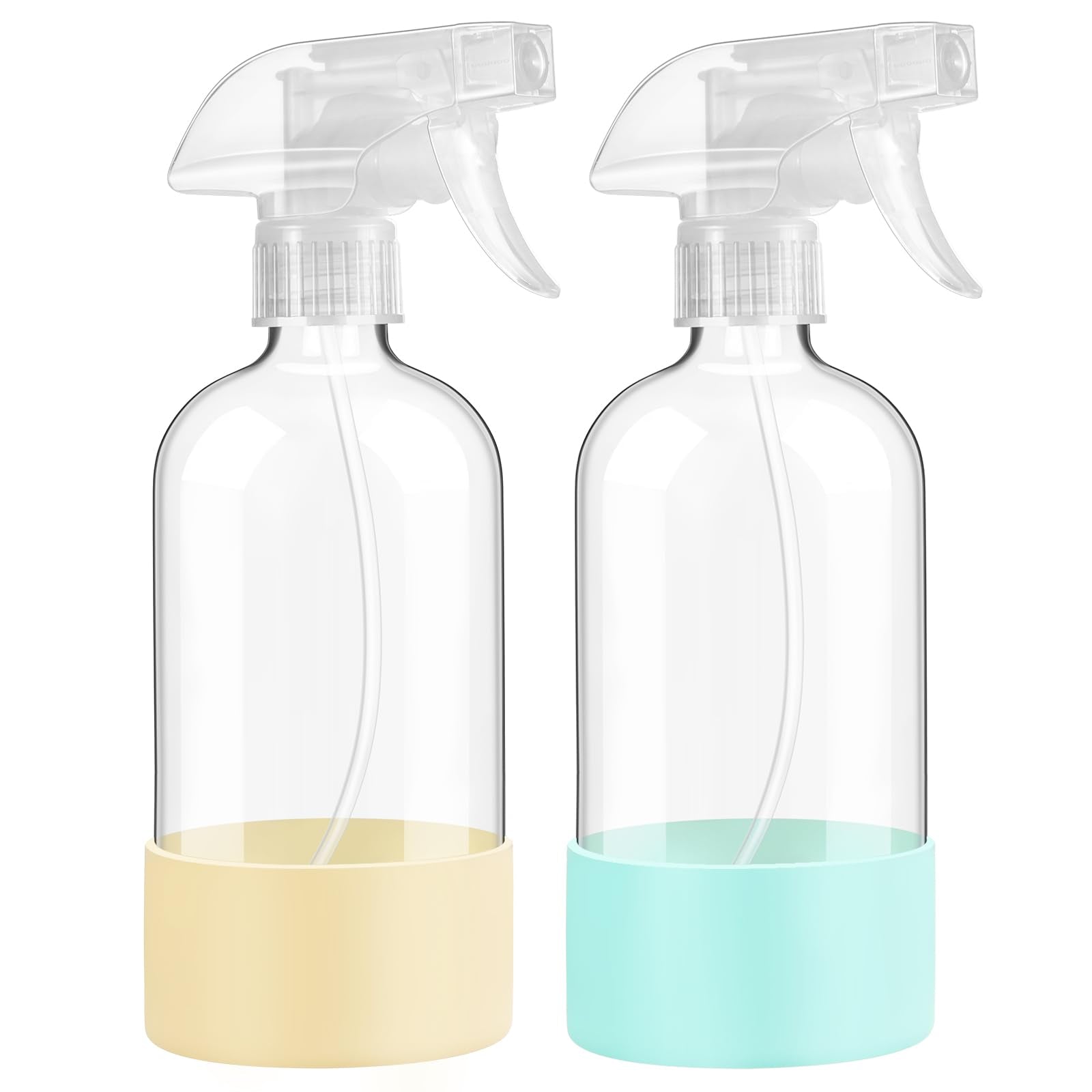 Botellas FANSTINOW de vidrio 16 oz, dos unidades, ergonómicas y duraderas.