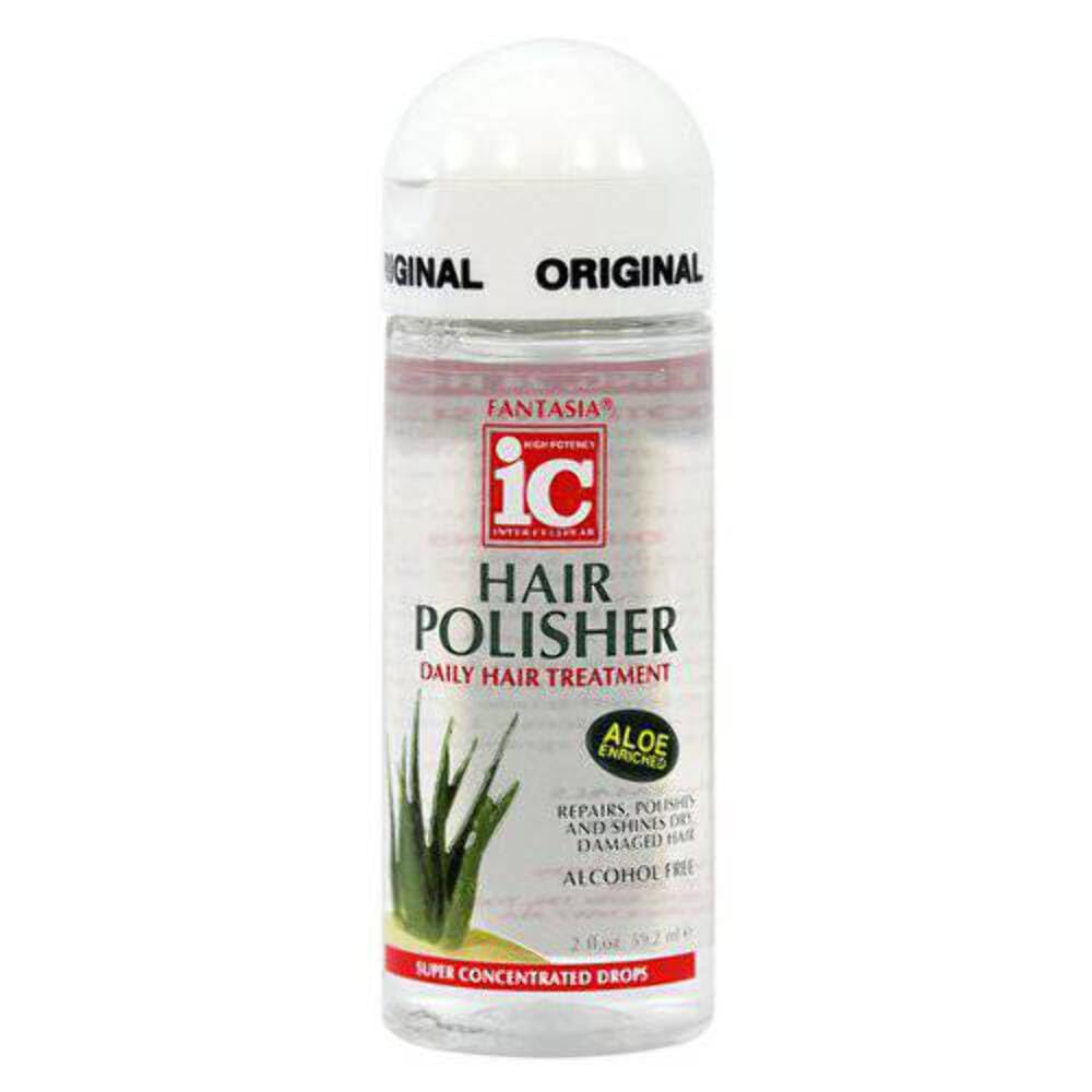 Fantasia IC Pulidor de Cabello, botella de 2 onzas, brillo suave y control del encrespamiento.