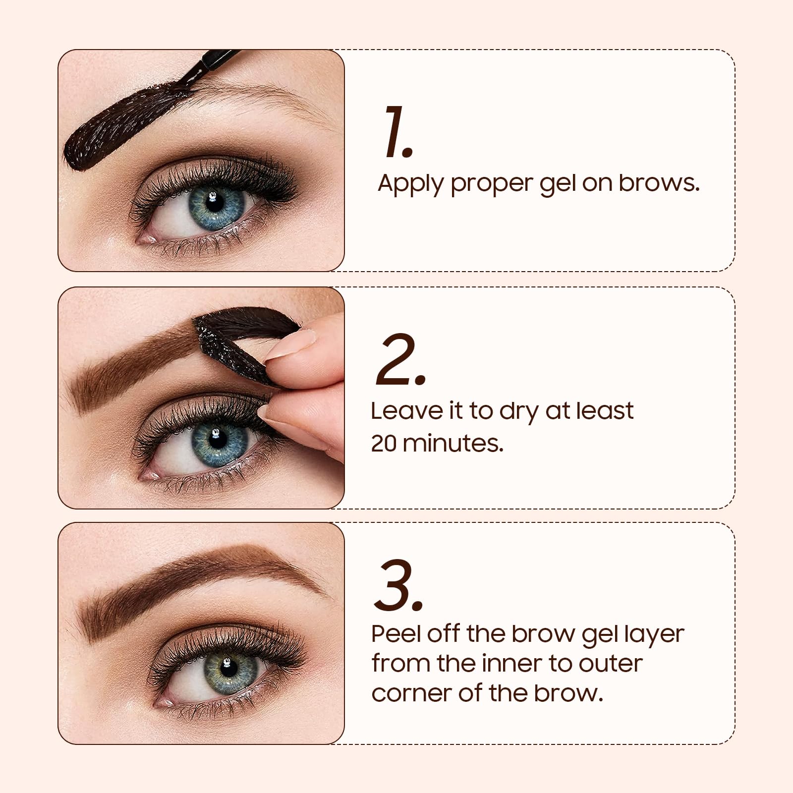 Fanterday duración de hasta 3 días para cejas definidas.