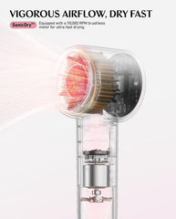 Fanttik Solo SonicDry H10 Pro, bajo-ruido 56 dB para uso nocturno.