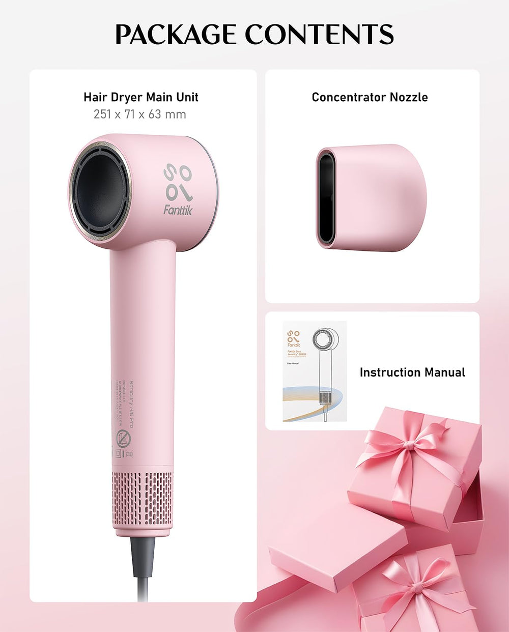 Fanttik Solo SonicDry H10 Pro, ideal para uso diario en casa o viaje.