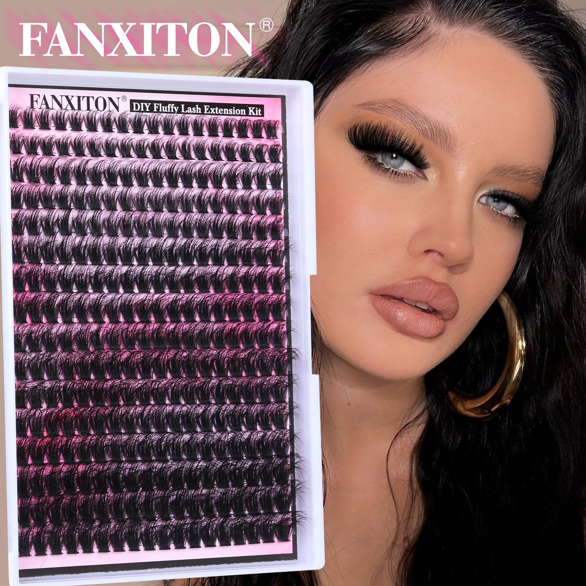 FanXiton clusteres pestañas 10-18 mm con varias longitudes para efectos personalizados