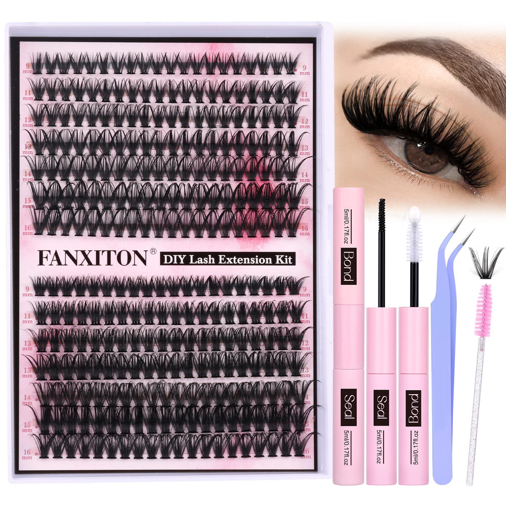 FANXITON kit DIY de 280 piezas para pestañas en clusters, look personalizable