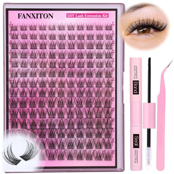 FANXITON kit de pestañas, racimos 8-16 mm, look natural y cómodo.