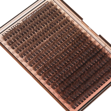 FANXITON kit DIY pestañas marrones para look natural en casa