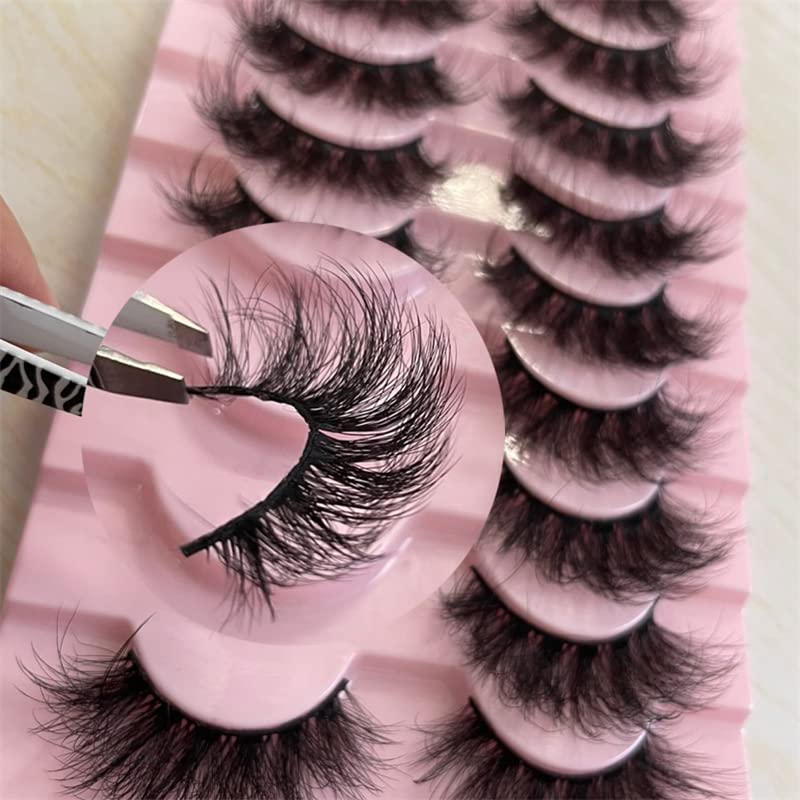 FANXITON pestañas mink paquete 10 pares para varios looks