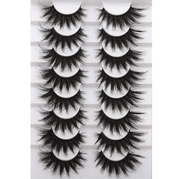 Pestañas FANXITON mink sintéticas 20 mm, ojo gato, look definido para noche.