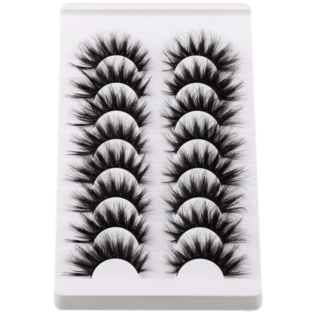 Pestañas FANXITON mink sintéticas 20 mm, paquete de 8 pares para múltiples looks.