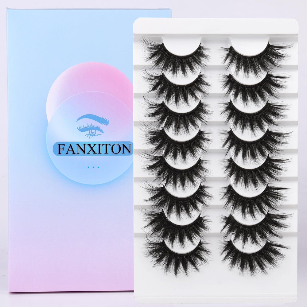 Pestañas FANXITON mink sintéticas 20 mm, ligeras y suaves para uso diario.