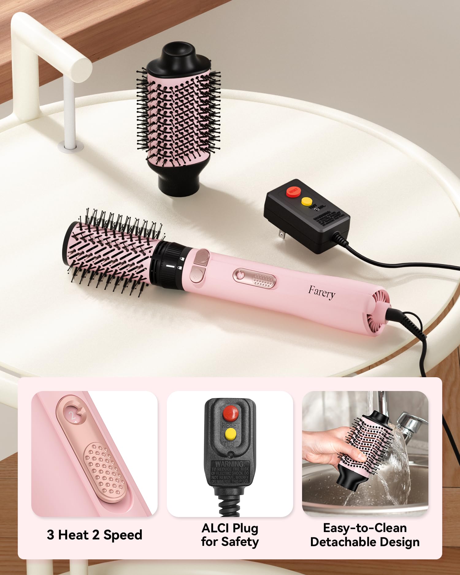 Farery controles: 3 temperaturas y 2 velocidades para adaptar el look
