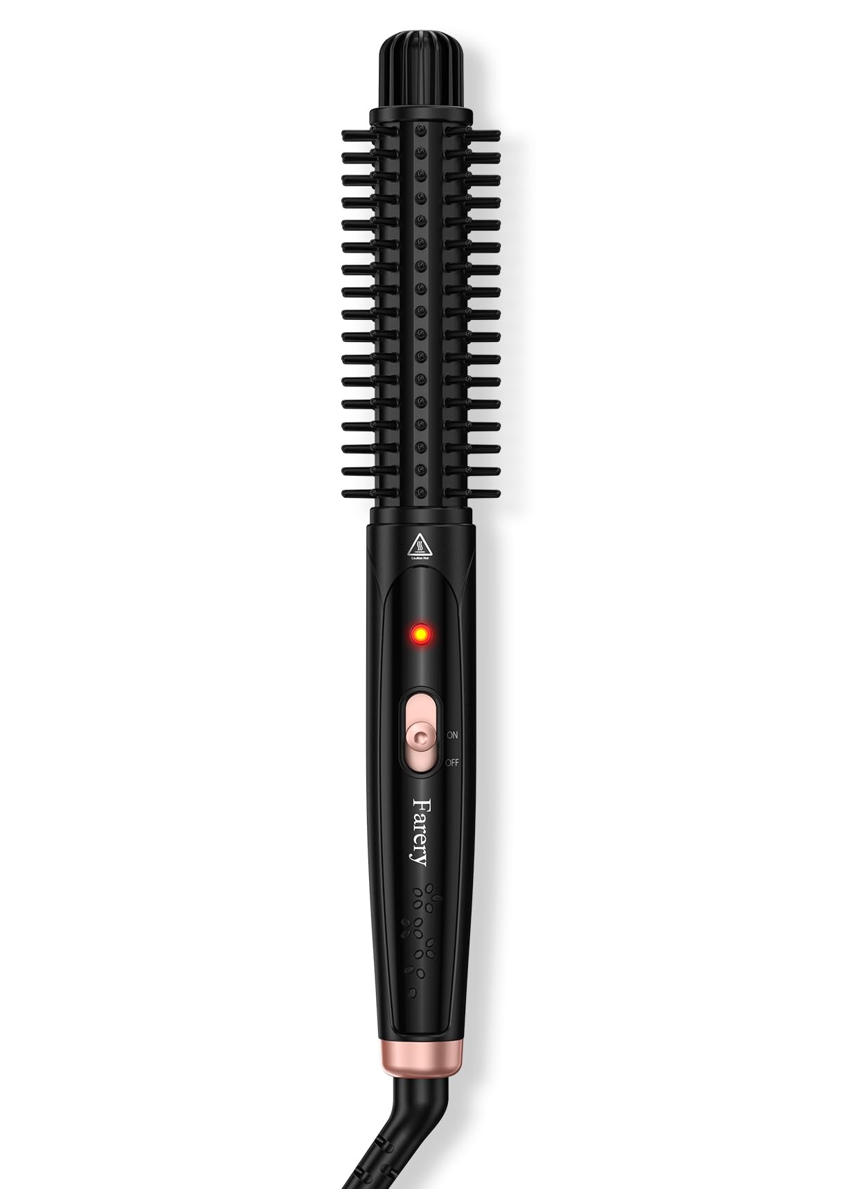 Farery cepillo termico 1 pulgada para rizos naturales, deslizamiento suave.