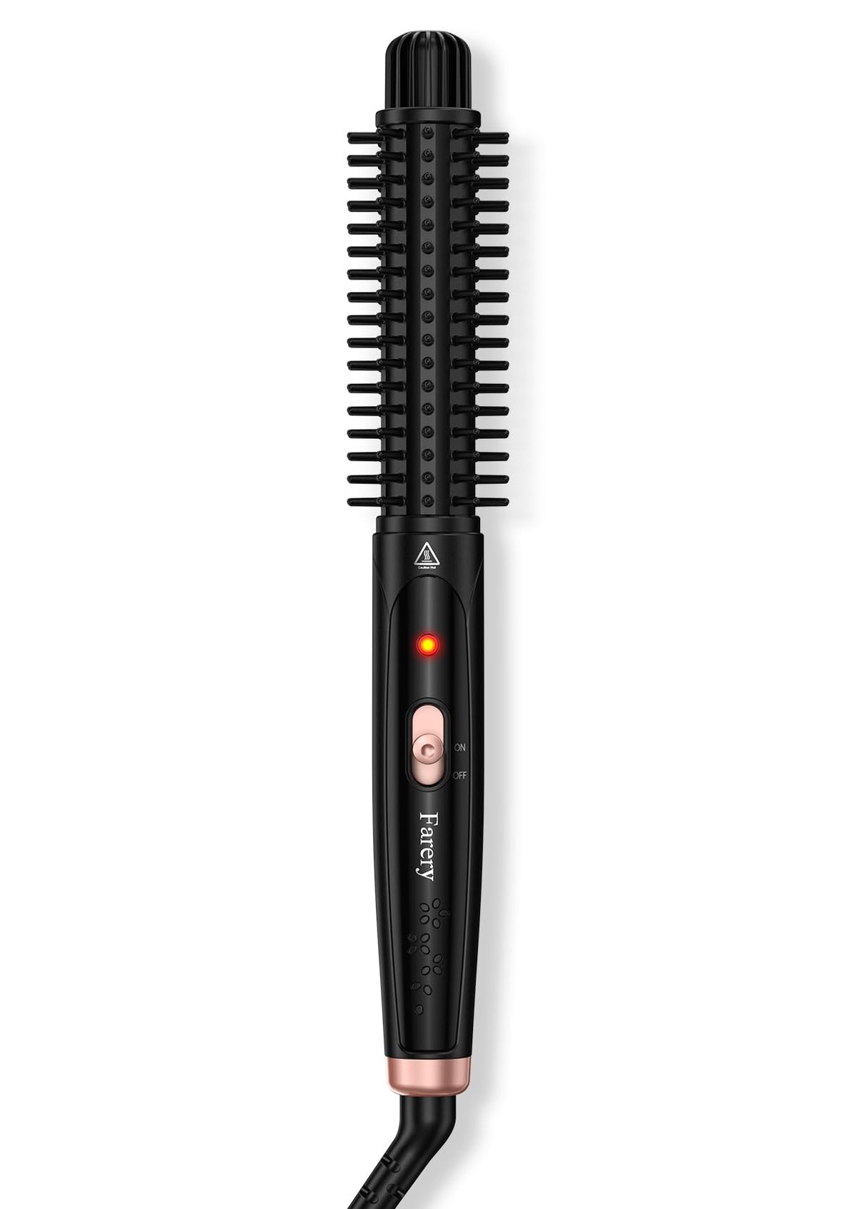 Farery cepillo termico 1 pulgada para rizos naturales, deslizamiento suave.