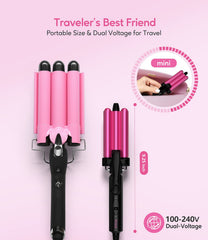FARERY Mini Waver con barra-1-2-pulgadas para rizos definidos desde la raíz.