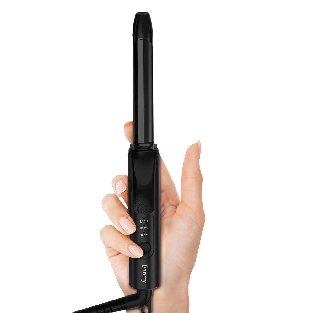 FARERY rizador mini cerámico para viaje ofrece rizos rápidos y definidos