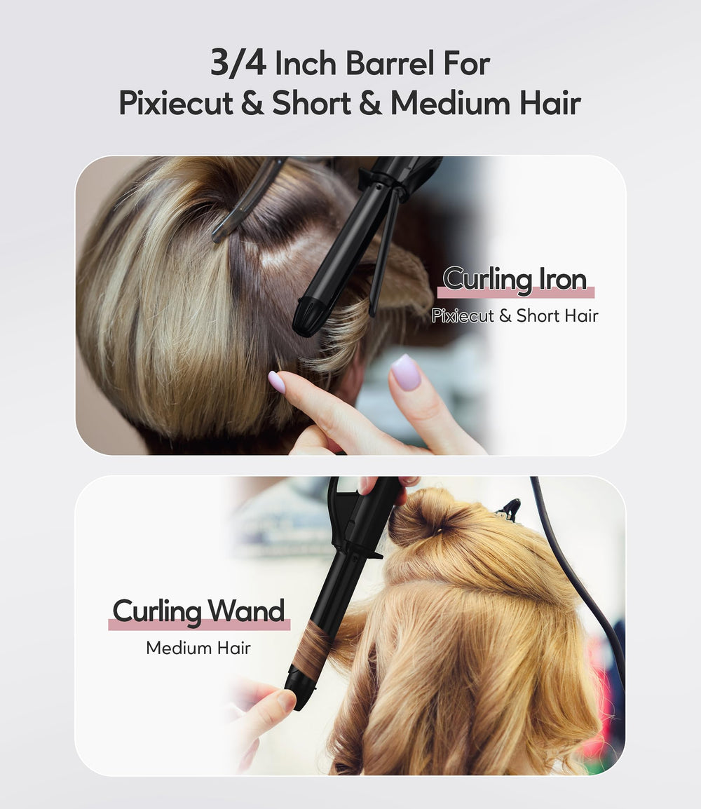 Tres ajustes de temperatura para distintos tipos de cabello y peinados.