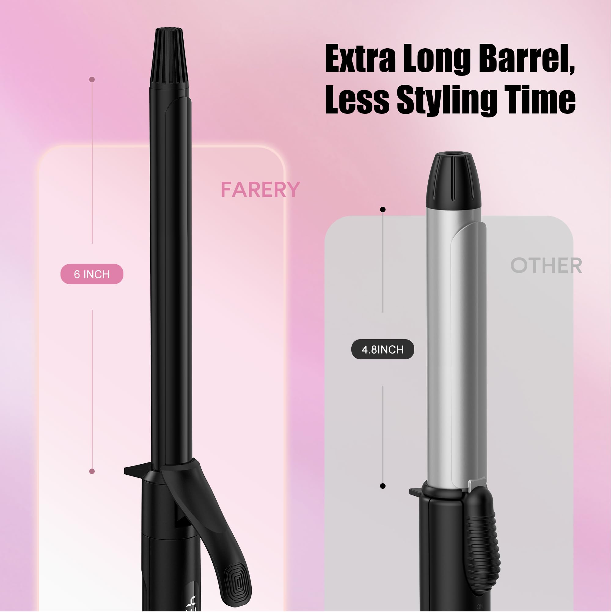 FARERY rizos definidos gracias a la placa lisa sin tirones.