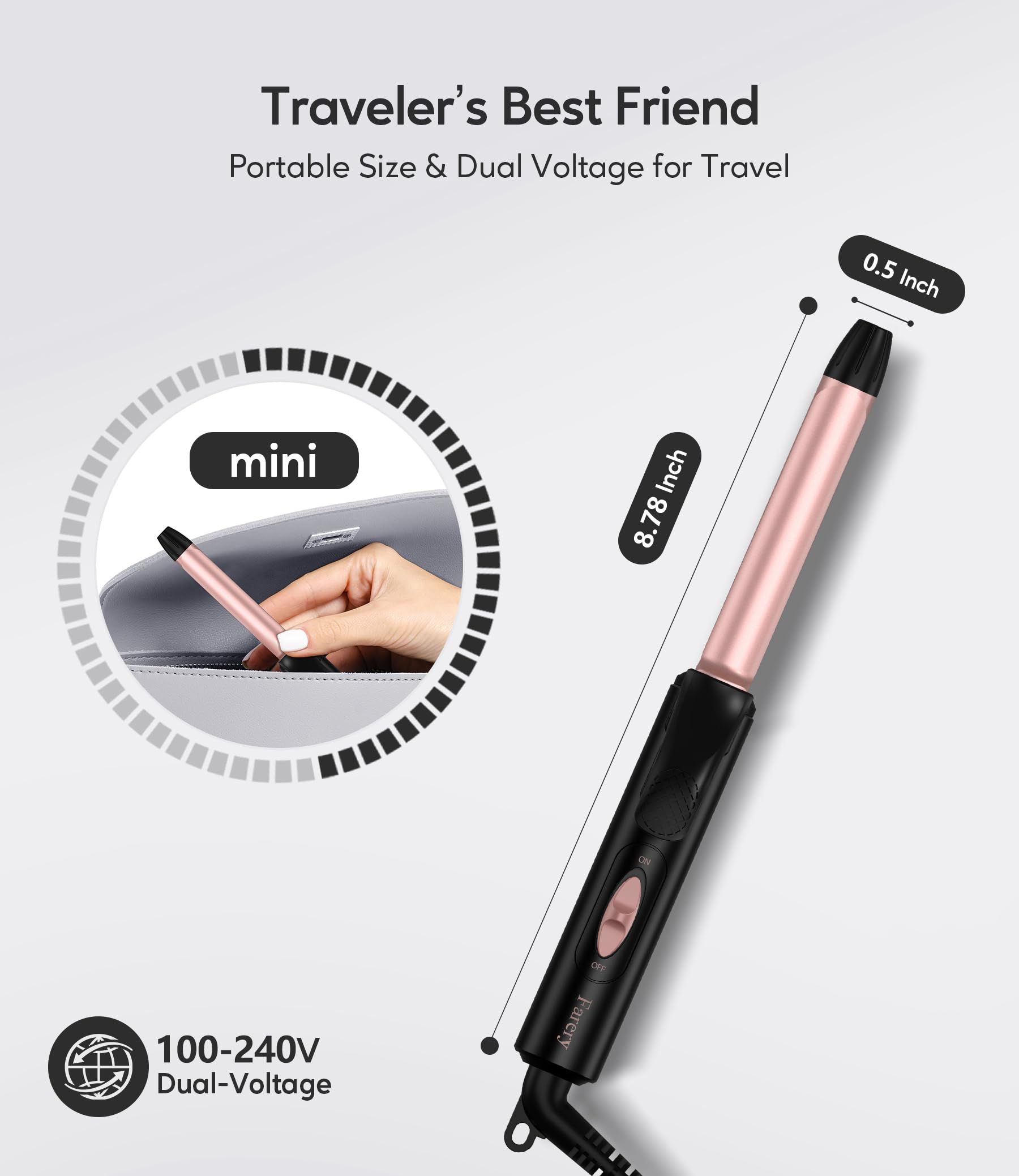 Farery voltaje dual para viaje 100-240V ideal para uso internacional