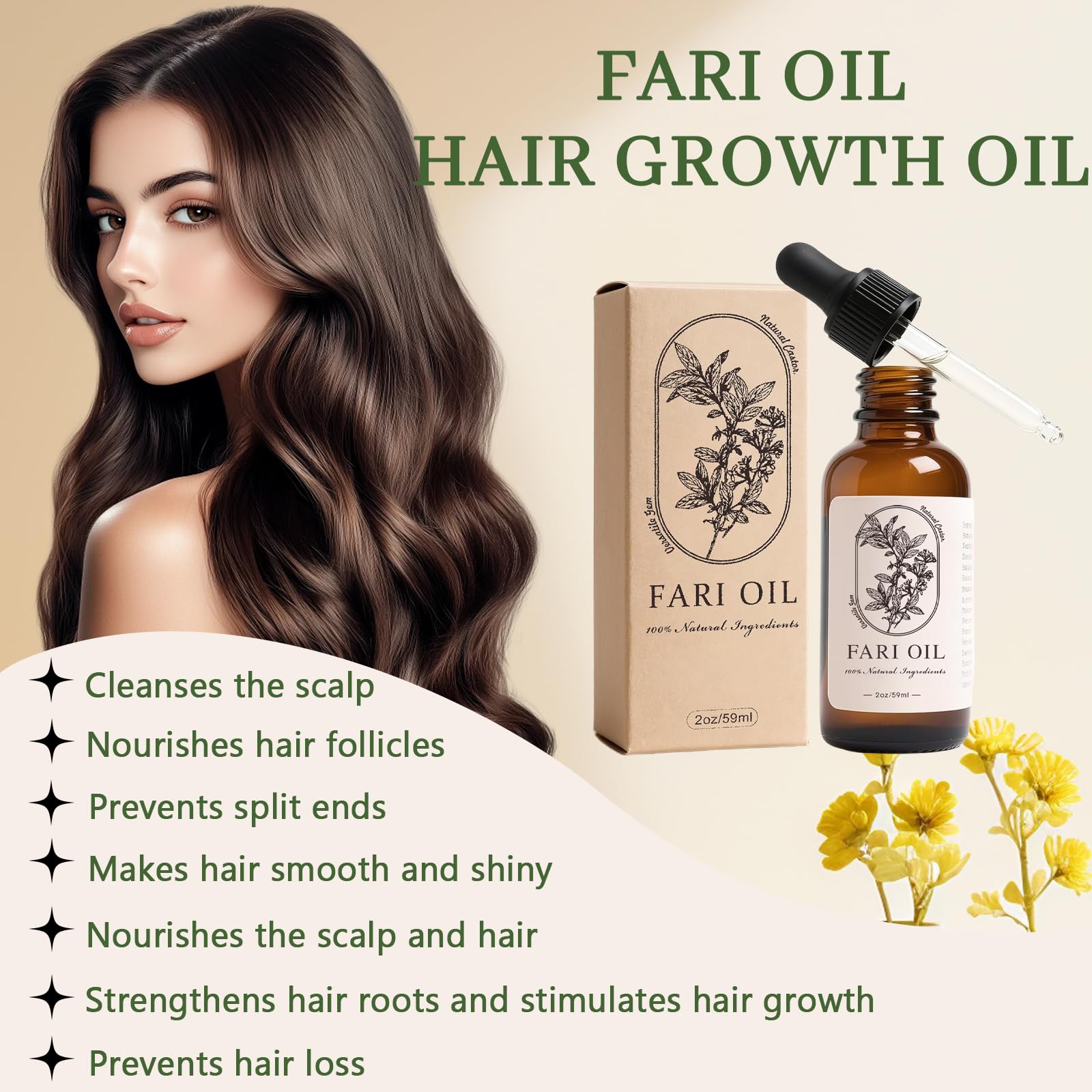 Fari Oil masaje-cuero-cabelludo: favorece una sensación relajante durante la aplicación.