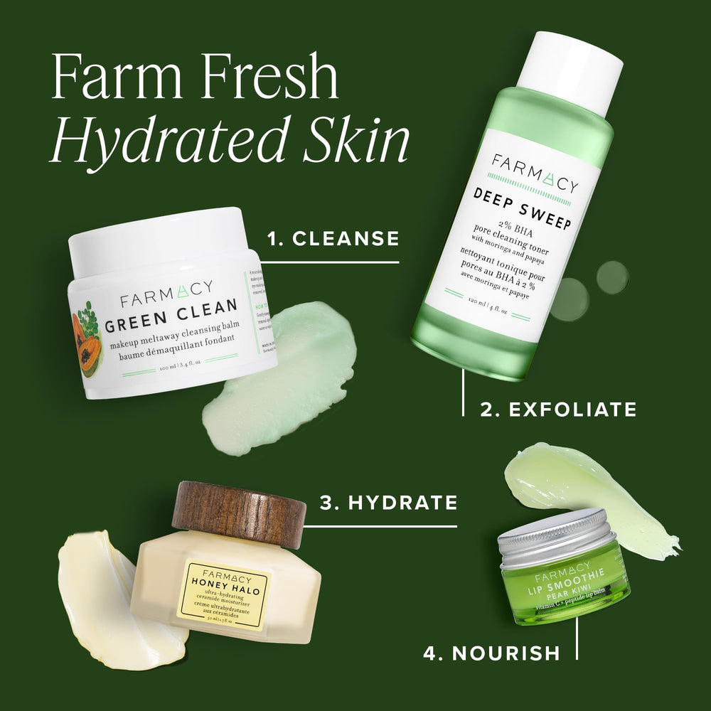 Farmacy Green Clean elimina maquillaje resistente al agua sin resecar.