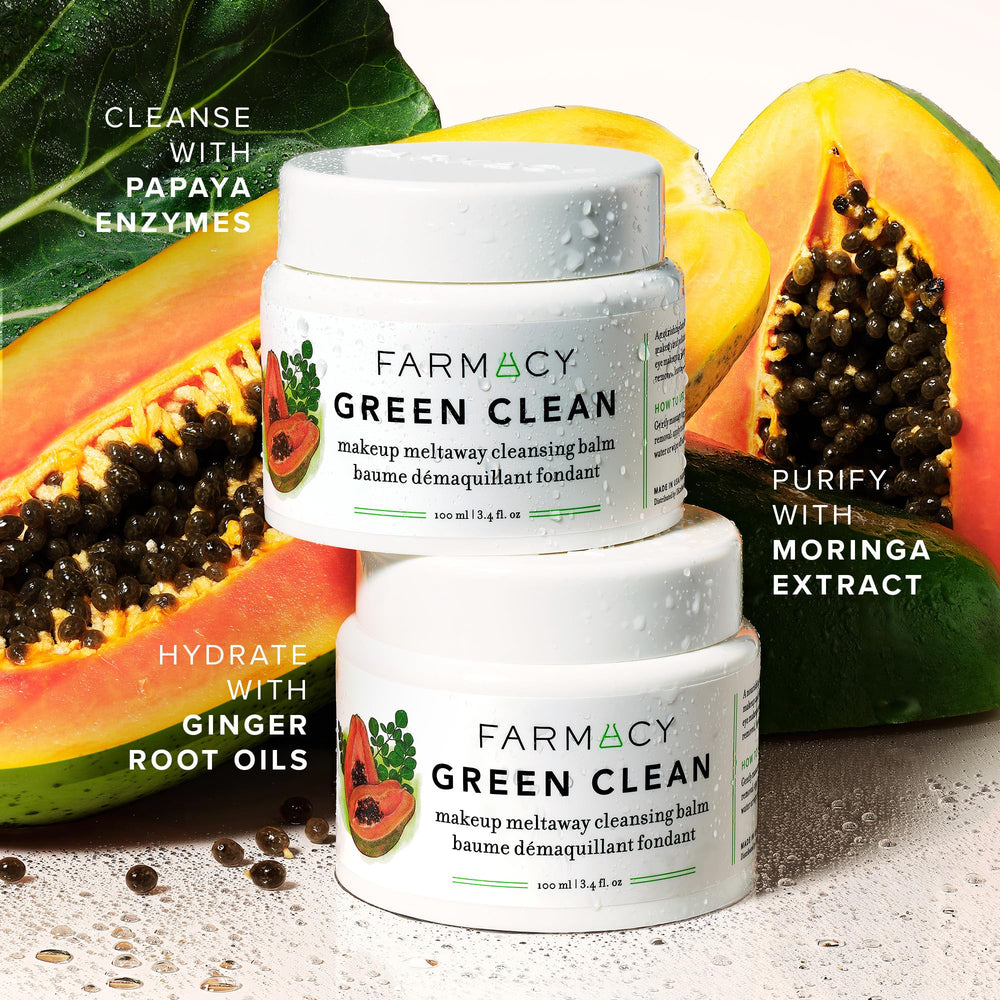 Farmacy Green Clean extracto de papaya purifica sin irritar.
