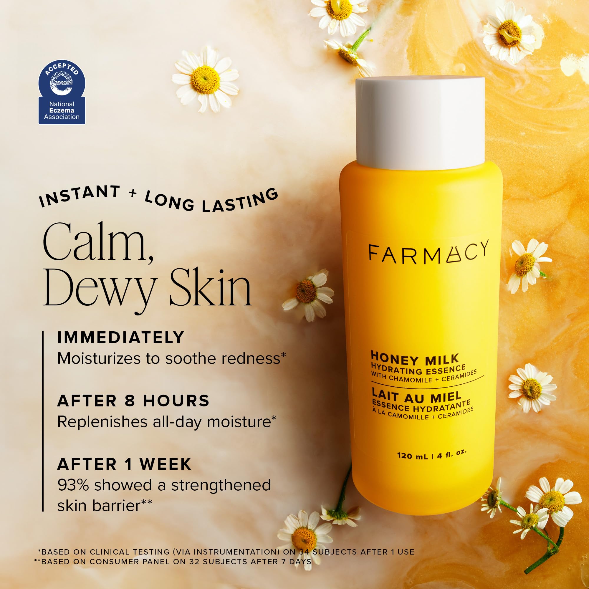 Farmacy Honey Milk Face Essence : ceramides renforcent la barriere cutanee et hydrater.