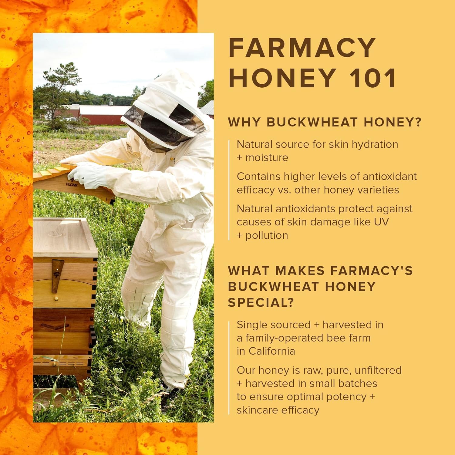 Farmacy Textura cremosa, fácil de aplicar y nutriente.