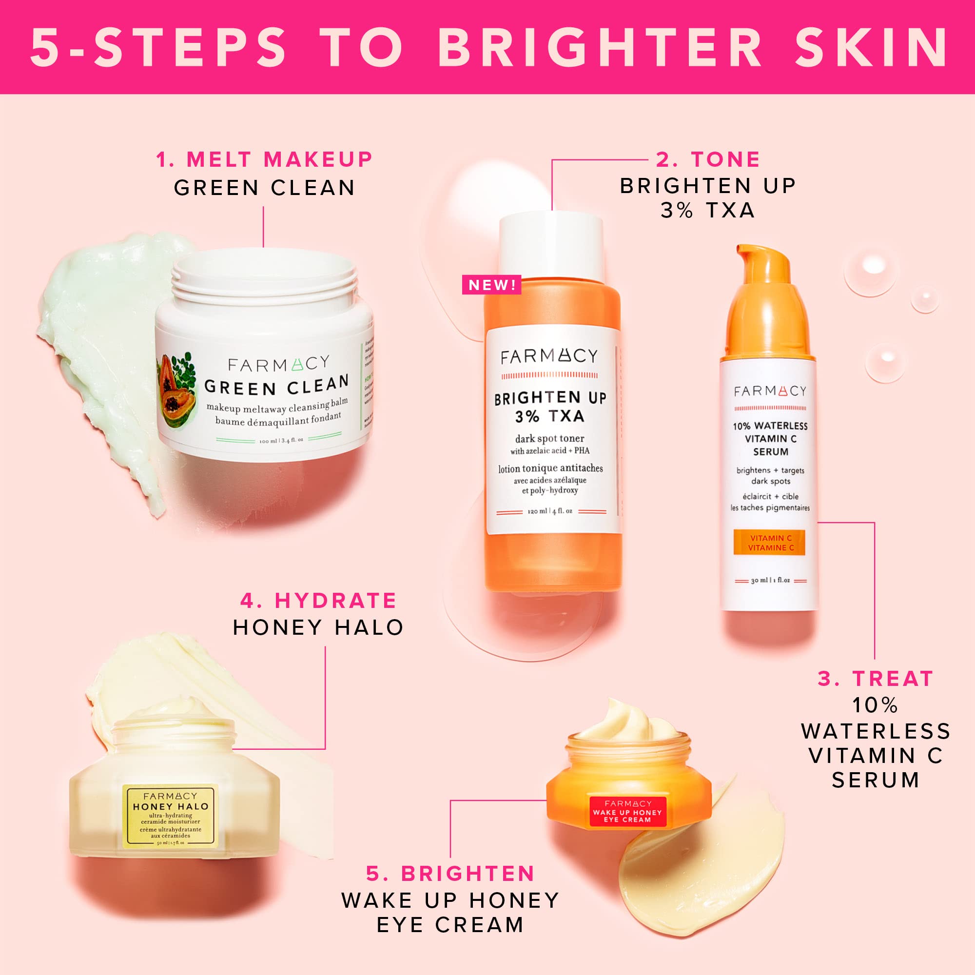 Farmacy tónico aplicado en algodón, demostrando uso suave.