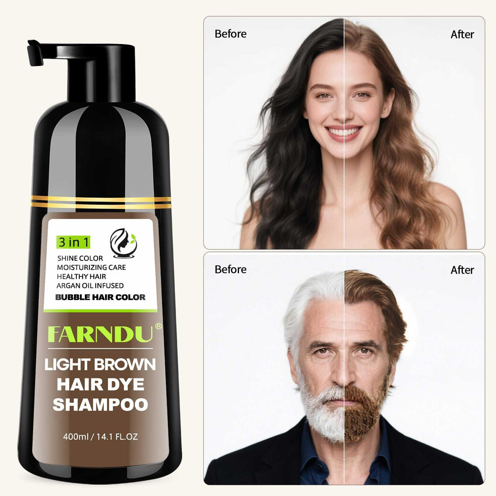 Farndu shampoo color 3 en 1 sin amoníaco para uso diario.