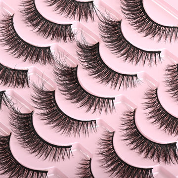 Farred cat eye lashes short natural 5: versatile for day and night makeup.