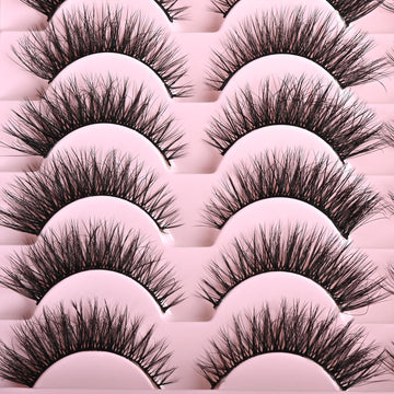 Farred cat eye lashes short natural 7: flared design brightens outer corners.