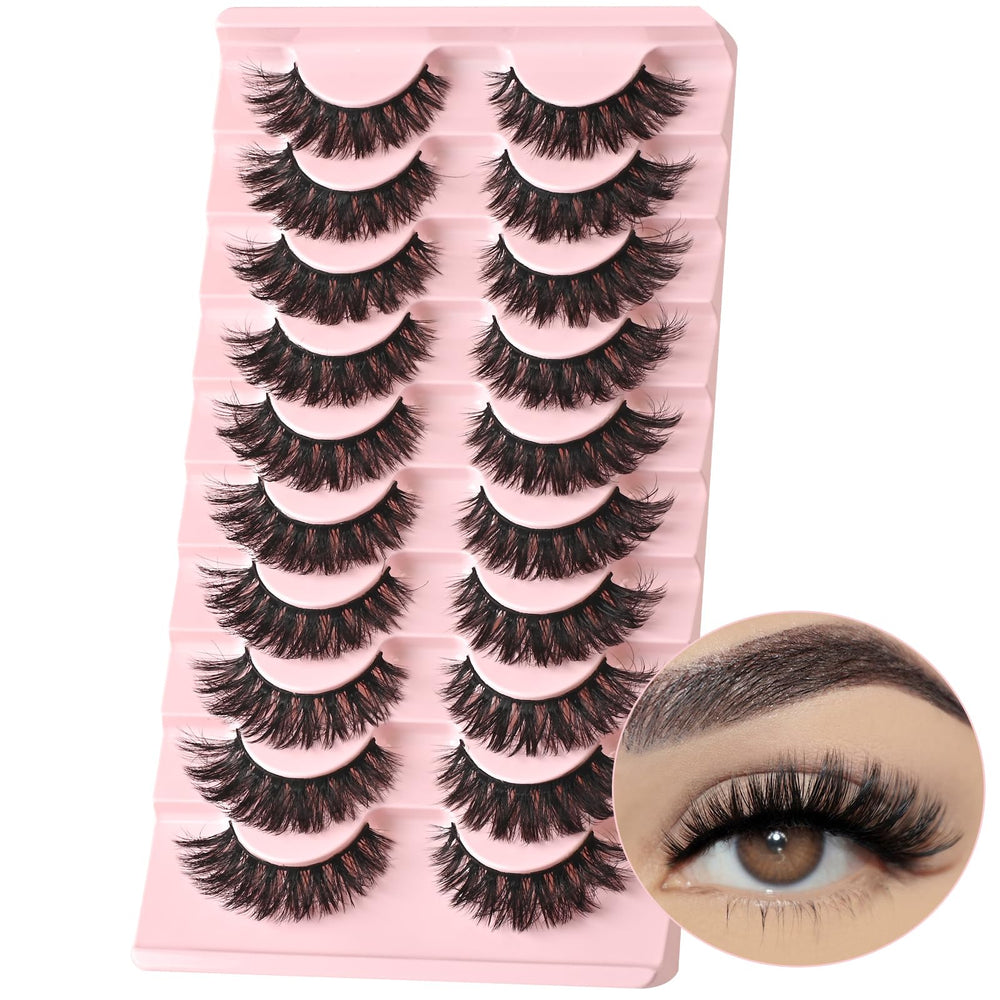 Pestañas FARRED onduladas naturales 14 mm en forma ojo de gato para un look suave y glamuroso