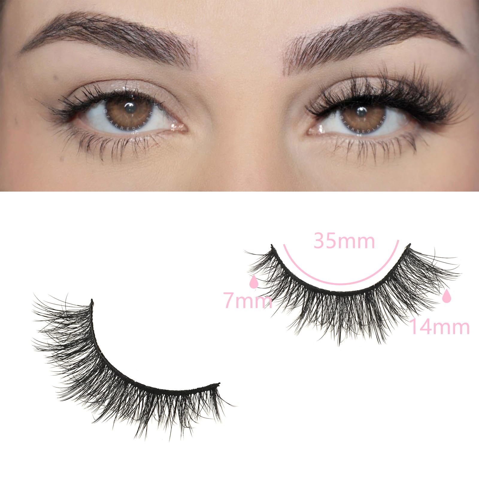 Pestañas FARRED con volumen suave para un look diario ligero y cómodo