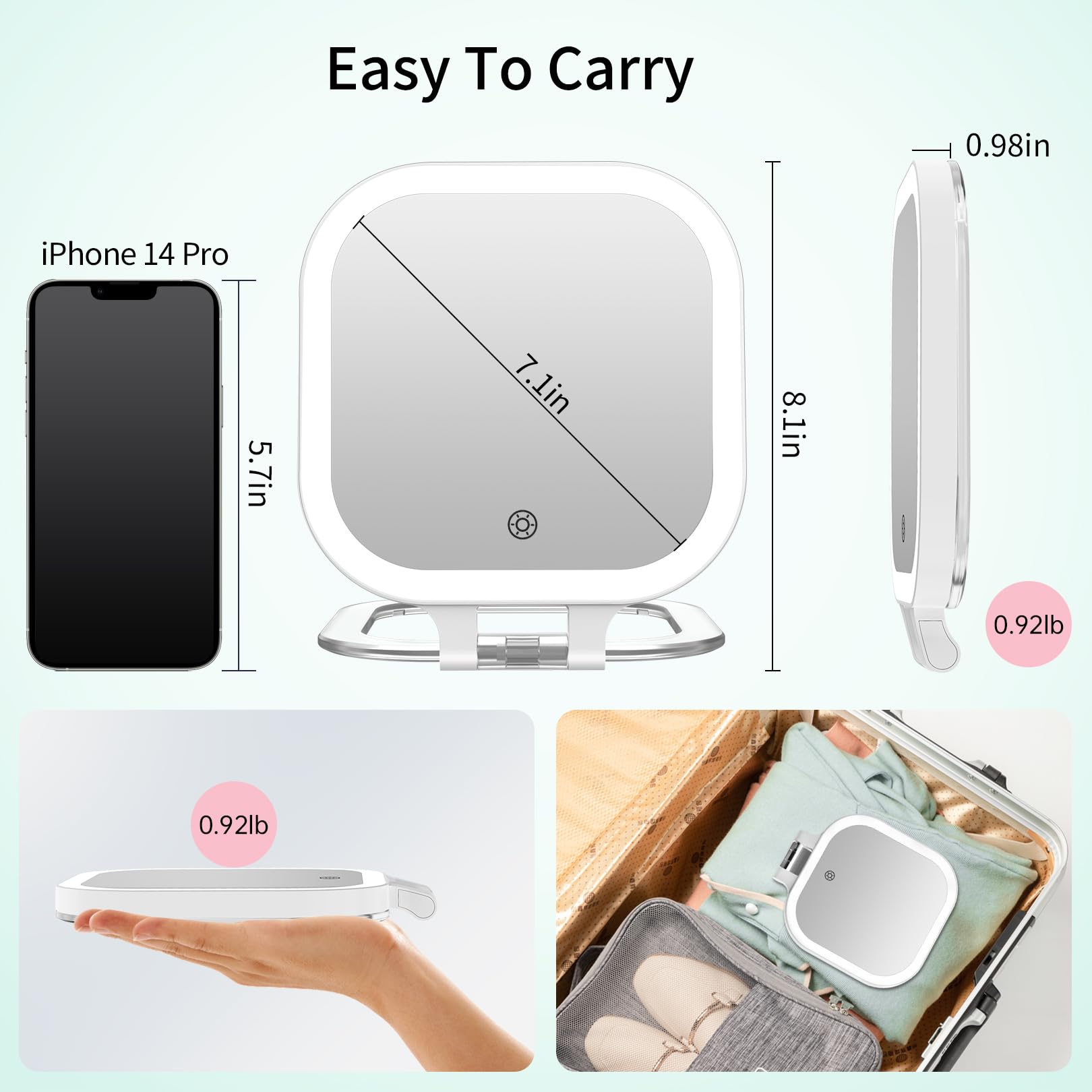 FASCINATE Diseño compacto y ligero para llevar en bolso