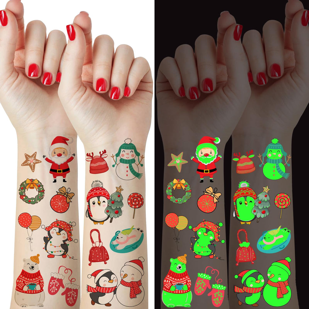 Tatuaje Father.Son Papá Noel, ideal para fiestas infantiles.