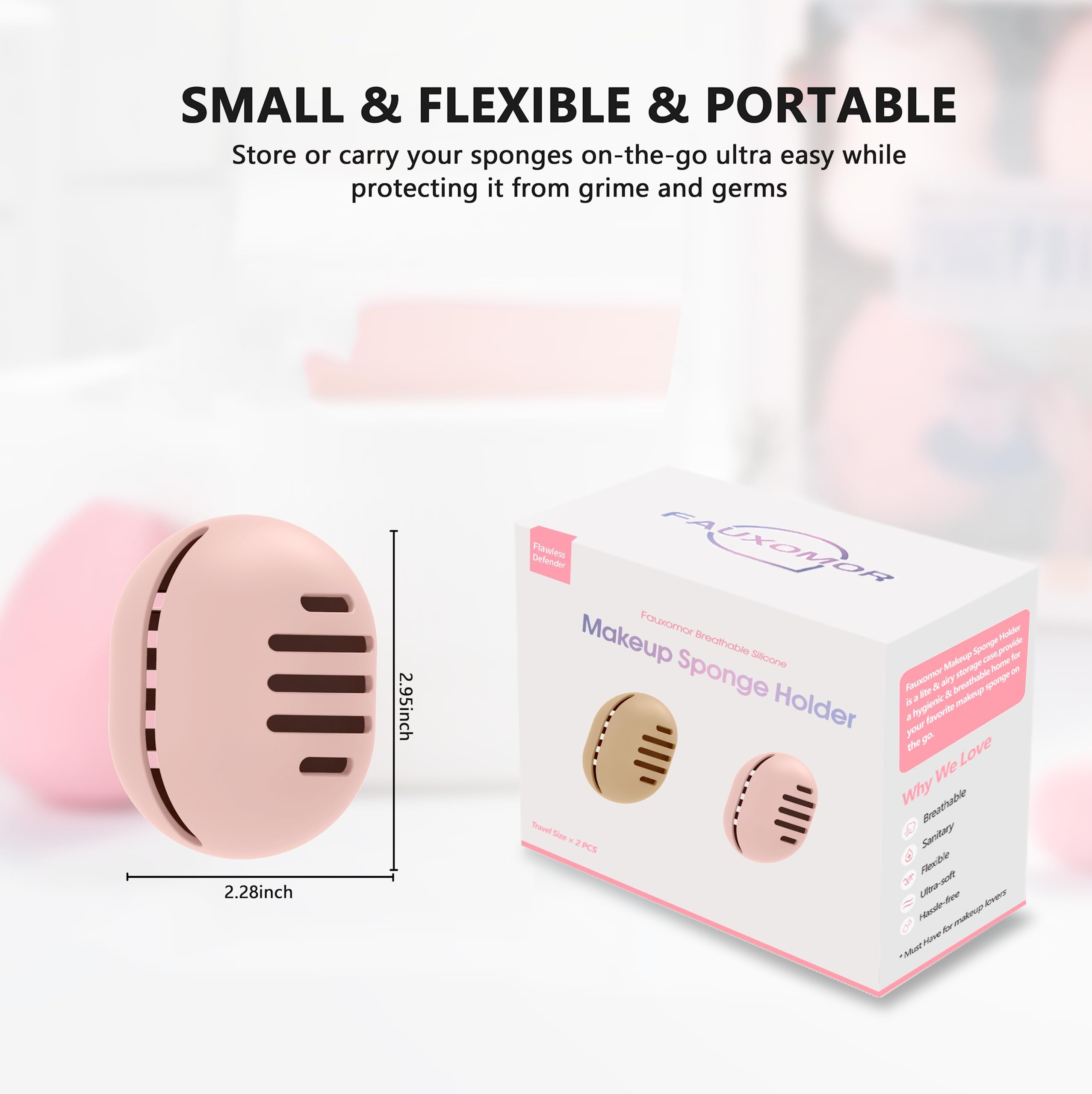 Fauxomor regalo elegante para mujeres que cuidan su maquillaje.