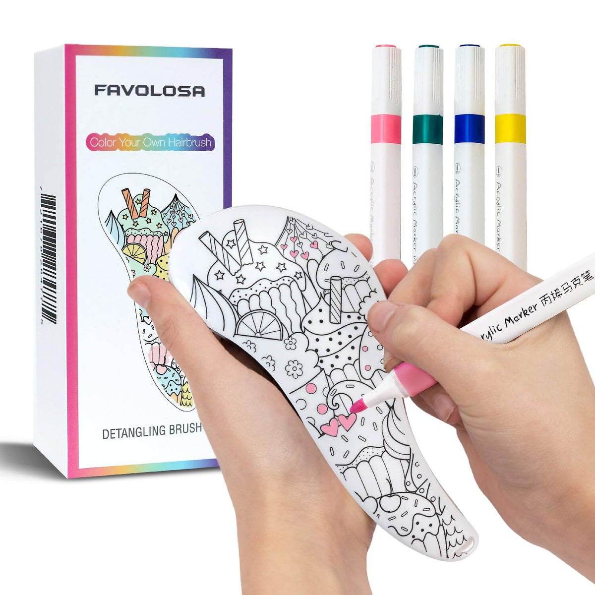 Favolosa cepillo desenredante con diseño único para cabello grueso