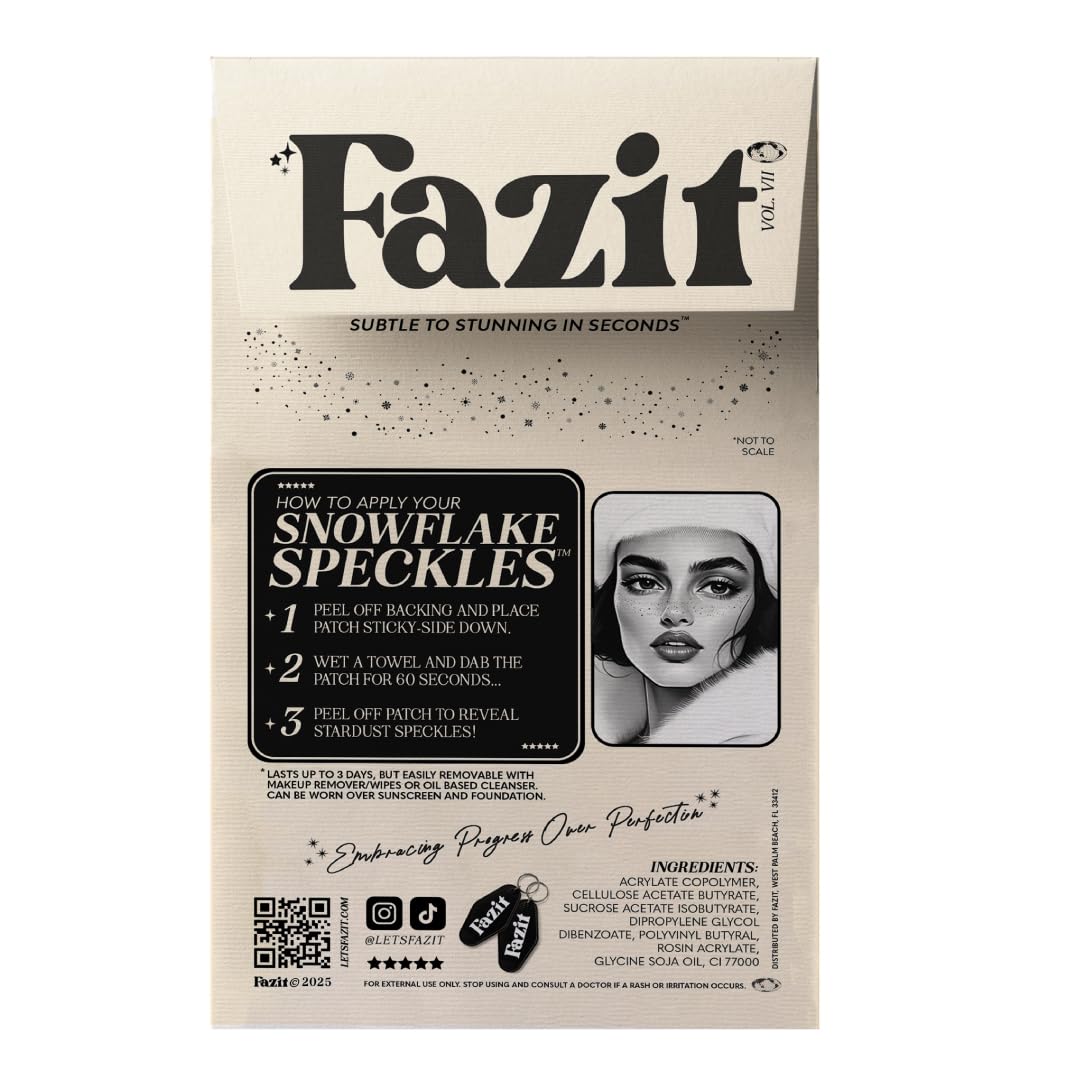 Fazit parches destellos de nieve brillantes: acabado visible para fiestas.