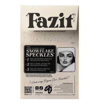 Fazit parches destellos de nieve brillantes: acabado visible para fiestas.